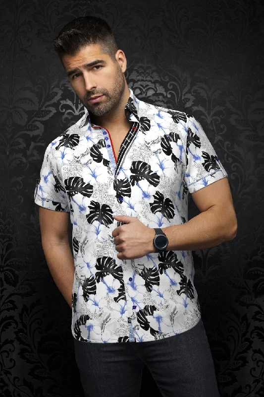 Special offer: Save on everyday clothing essentials – Shop now! Au Noir Stretch Short Sleeve Shirt | Axel White Black Special offer: Save on everyday clothing essentials – Shop now! Au Noir Stretch Short Sleeve Shirt | Axel White Black