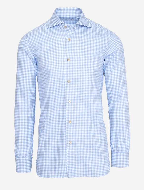 Gingham Shirt in Baby Blue