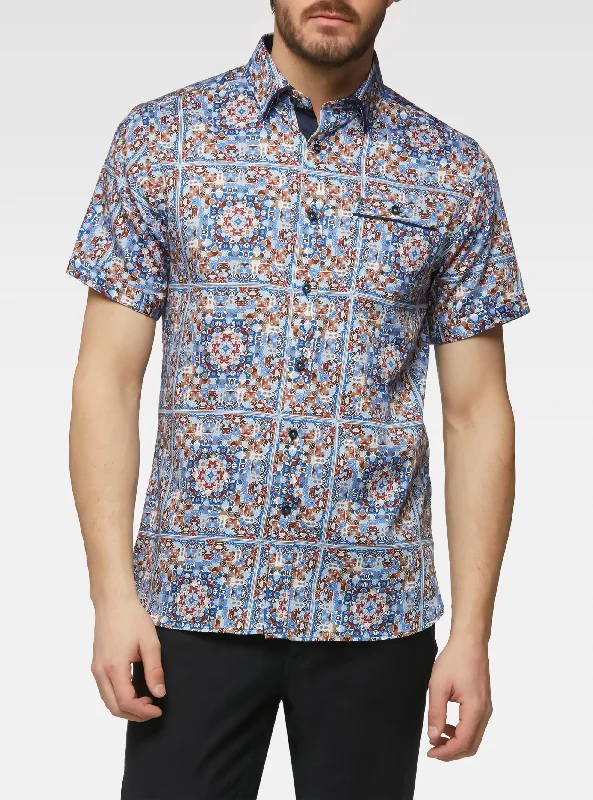 New season, new deals – shop men's clothing now!  Bandana print shirt