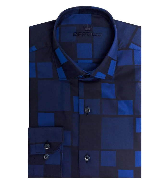 Flash sale: Men’s clothing essentials at irresistible prices! Bertigo Shirt | Mikey-92 Navy Blocks Design Jacquard Flash sale: Men’s clothing essentials at irresistible prices! Bertigo Shirt | Mikey-92 Navy Blocks Design Jacquard