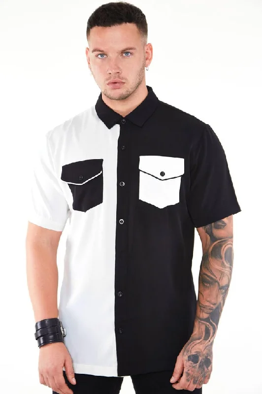 Black and White Contrast Shirt