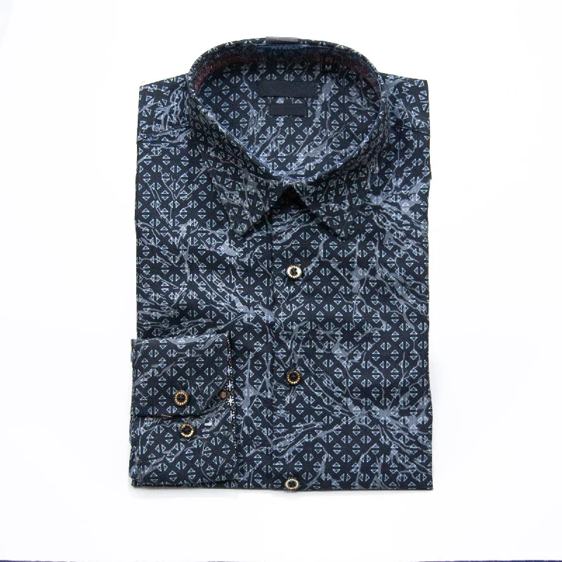 Final clearance: Men’s clothing items up to 70% off! Black Damask Slim-Fit Designer Shirt Final clearance: Men’s clothing items up to 70% off! Black Damask Slim-Fit Designer Shirt