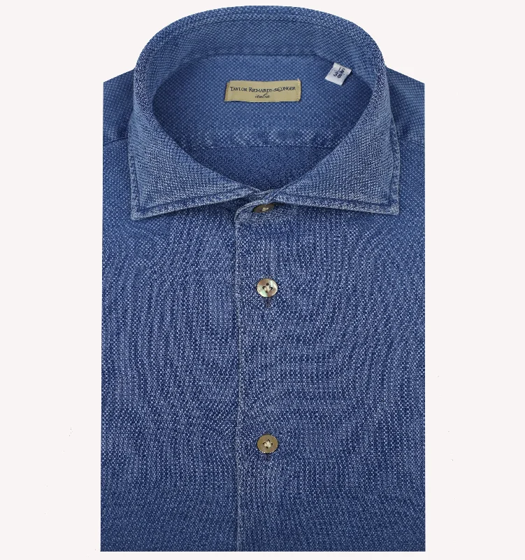 Seasonal discounts on stylish clothes – Perfect for any occasion! Borriello Piqué Sport Shirt in Denim Seasonal discounts on stylish clothes – Perfect for any occasion! Borriello Piqué Sport Shirt in Denim