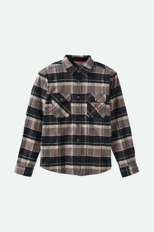 Builders Bowery Stretch Water Resistant L/S Flannel - Black/Charcoal/Beige