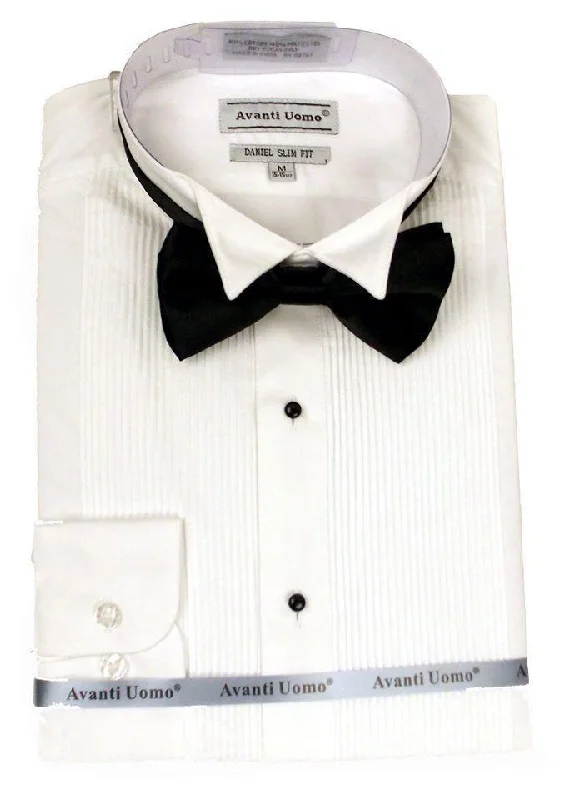 Shop now for affordable fashion – Enjoy free shipping on clothing orders. Slim Fit Tuxedo Shirt Color White with Black Bow Shop now for affordable fashion – Enjoy free shipping on clothing orders. Slim Fit Tuxedo Shirt Color White with Black Bow