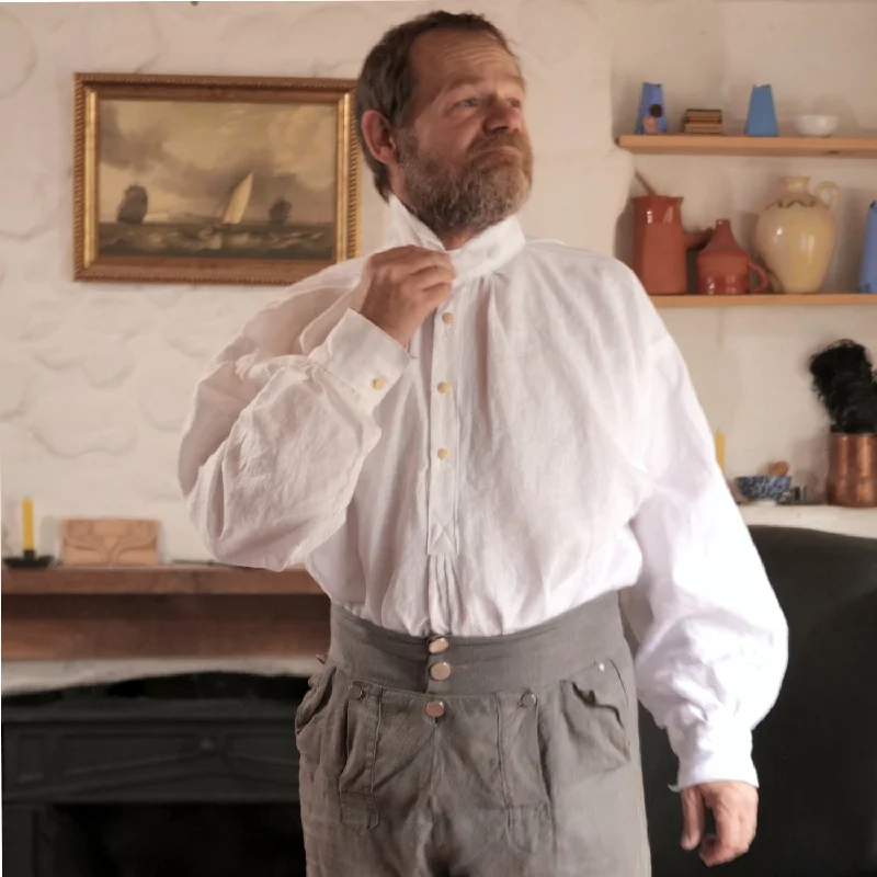 Shop men’s and women’s fashion at unbeatable prices today! Early 19th Century Empire Shirt in Linen Shop men’s and women’s fashion at unbeatable prices today! Early 19th Century Empire Shirt in Linen