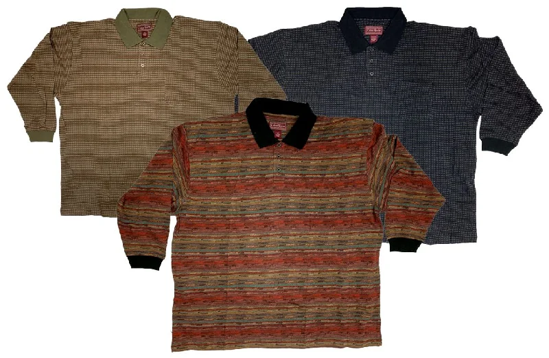 – Shop trendy clothing now.  Falcon Bay Men's Long Sleeve Fancy Polo Shirt Closeout