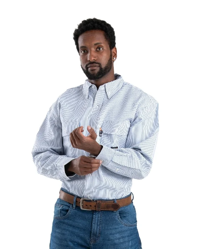 Flash deals on men’s  clothing – Grab yours today!  Flame Resistant Button Down Plaid Long Sleeve Work Shirt