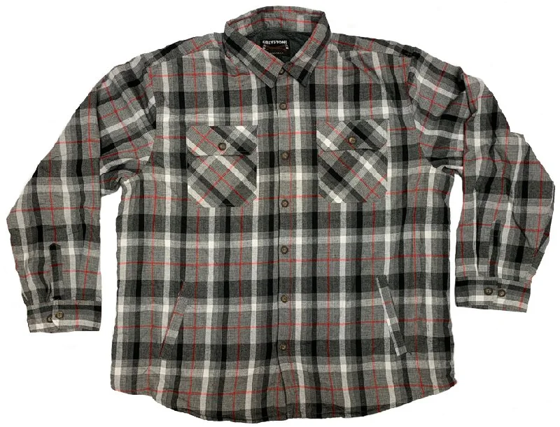 Big discounts – don’t miss out!  GREYSTONE Sherpa Lined Flannel Shirt Jac