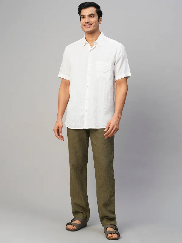 Save up to 70%  clothing – Shop now for the best deals.  Men's White 100% Linen Regular Fit Shirt