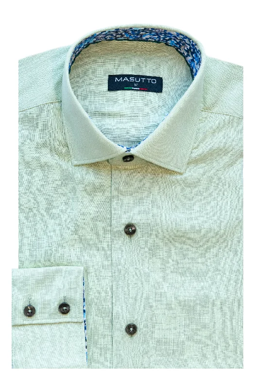 Masutto Shirt | DELLA-03 LONG SLEEVE BUTTON DOWN SHIRT