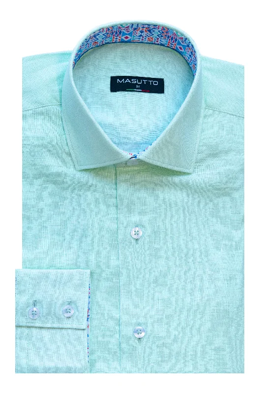 Masutto Shirt | DELLA-38 LONG SLEEVE BUTTON DOWN SHIRT