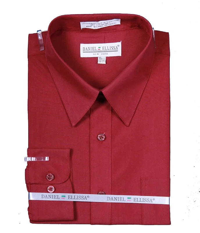 Shop now for fresh styles at discounted prices. Men's Basic Dress Shirt with Convertible Cuff -Color Burgundy Shop now for fresh styles at discounted prices. Men's Basic Dress Shirt with Convertible Cuff -Color Burgundy
