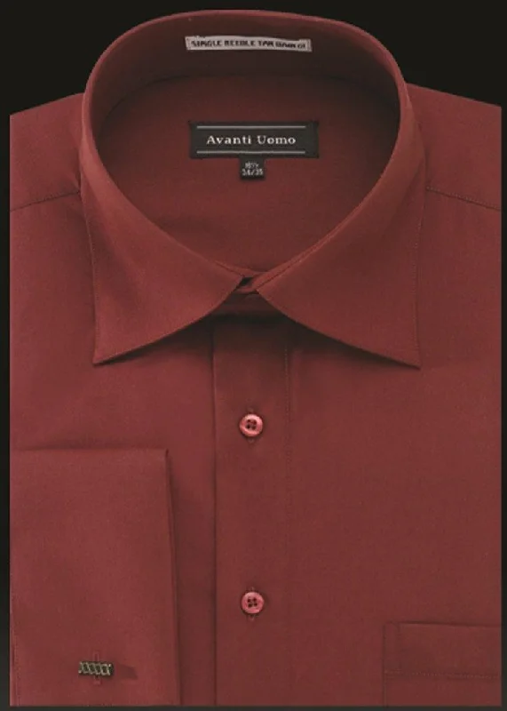 Save more with our buy-more, save-more deals on men’s fashion. Men's French Cuff Dress Shirt Spread Collar- Fire Brick Save more with our buy-more, save-more deals on men’s fashion. Men's French Cuff Dress Shirt Spread Collar- Fire Brick