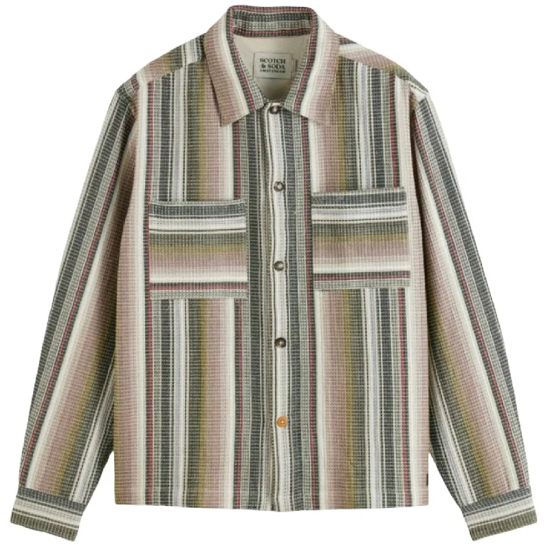 Exclusive discounts on men's fashion – shop today!  Scotch & Soda Striped Shirt (Multi Green Stripe) 178401