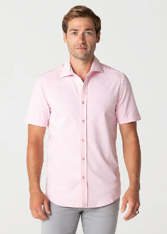 Short-Sleeve Polished Shirt | Light Pink