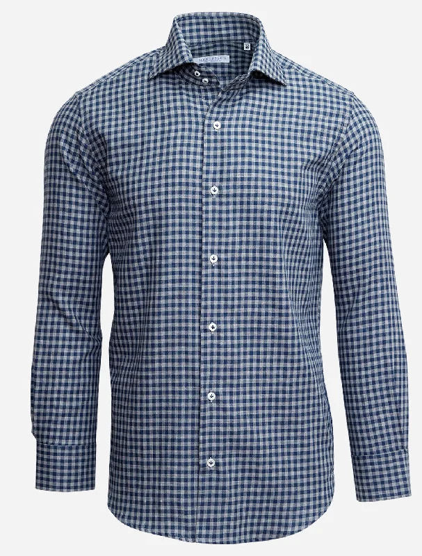 Shop the look you love at prices you’ll love even more!  Sport Shirt in Blue/Navy Buffalo Check