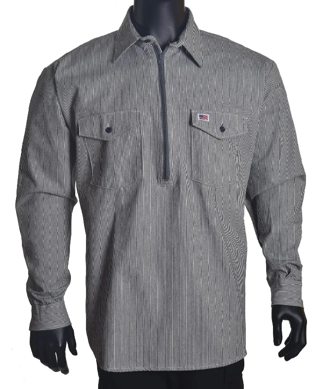 Shop the look you love at prices you’ll love even more! Whistle Workwear Men's Hickory Half Zip Long Sleeve Work Shirt Shop the look you love at prices you’ll love even more! Whistle Workwear Men's Hickory Half Zip Long Sleeve Work Shirt