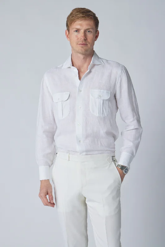 Shop the best in men’s fashion for less – limited-time sale! Linen Work Shirt in White Shop the best in men’s fashion for less – limited-time sale! Linen Work Shirt in White