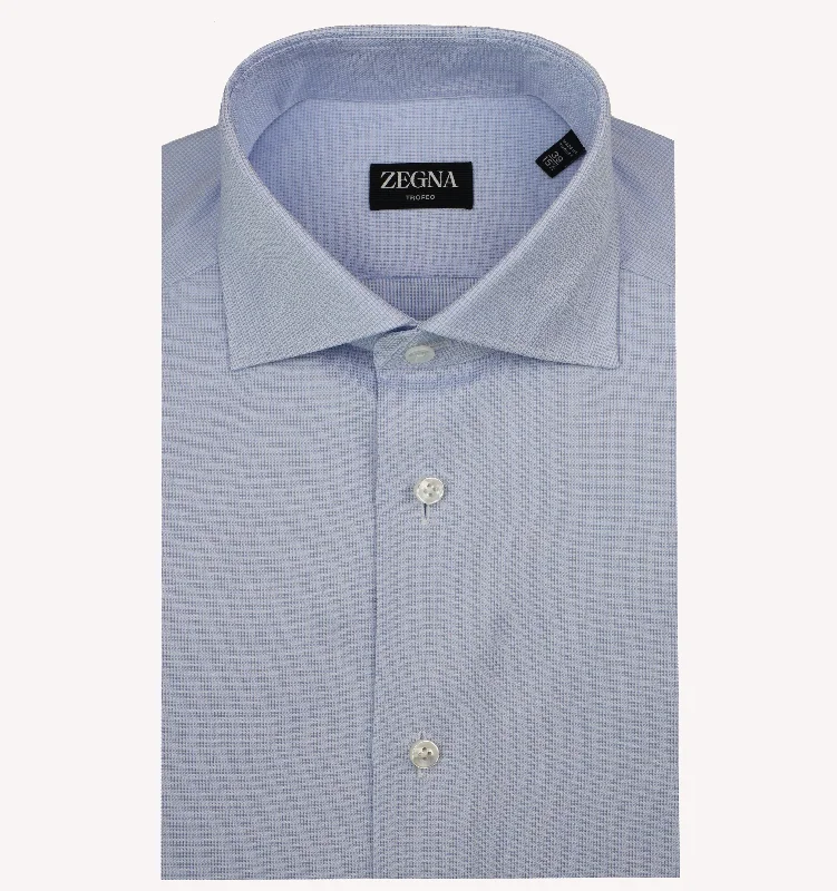 Final clearance: Men’s clothing items up to 70% off! Zegna Micro Check Dress Shirt in Trofeo Blue Final clearance: Men’s clothing items up to 70% off! Zegna Micro Check Dress Shirt in Trofeo Blue