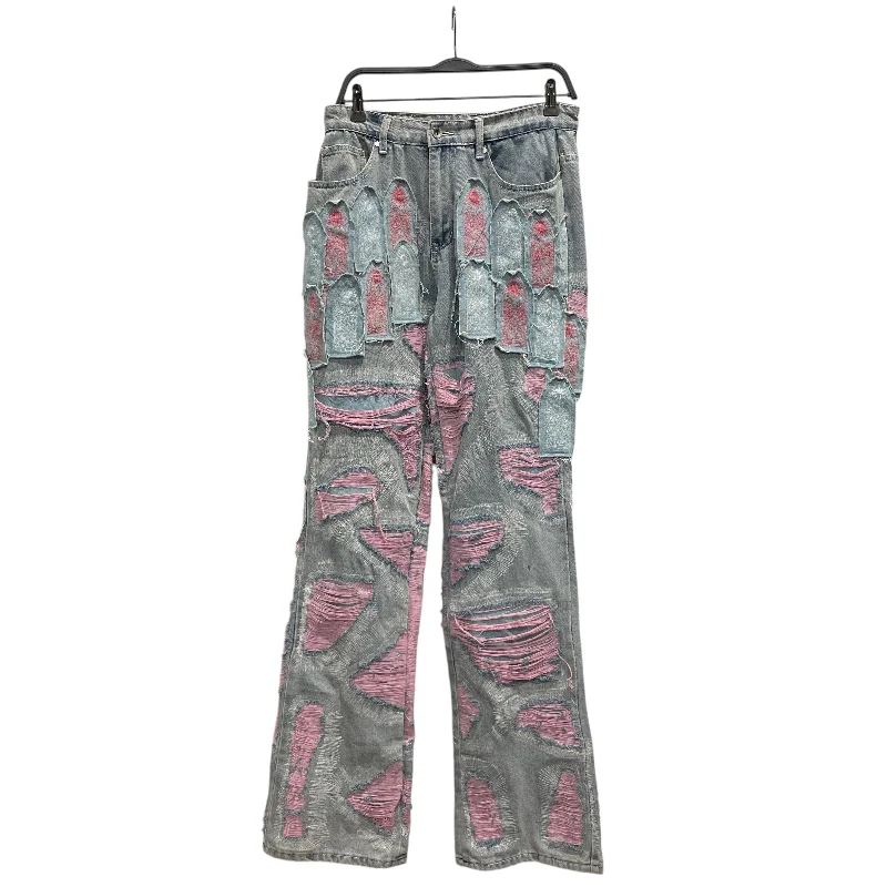 WHO DECIDES WAR/Straight Pants/34/Denim/BLU/All Over Print/Bravado Coliseum Denim