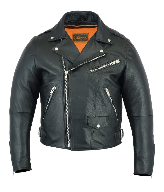 DS737 Men's Modern Full Cut Beltless Biker Jacket