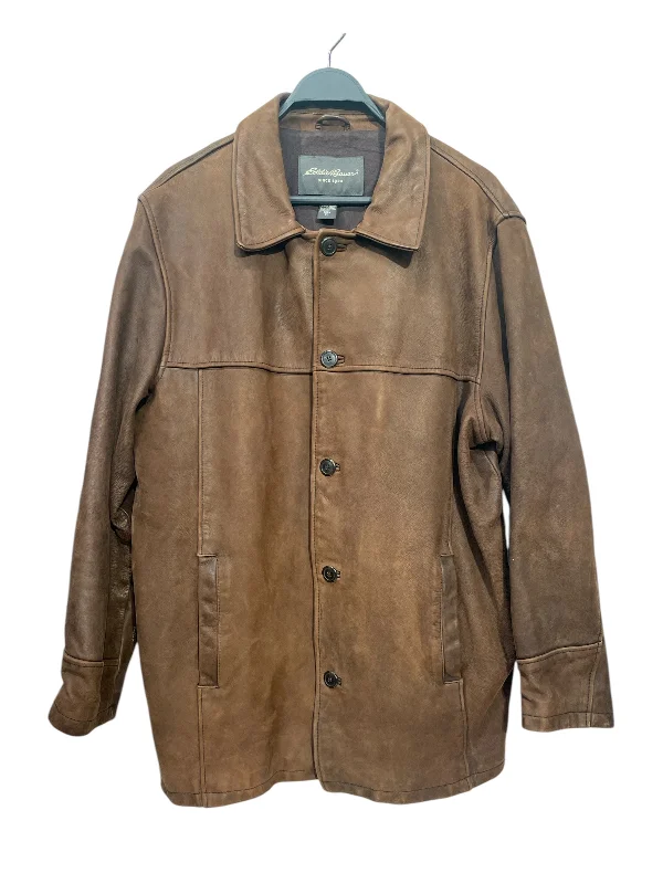 EDDIE BAUER/Leather Jkt/XL/Leather/BRW/TALL