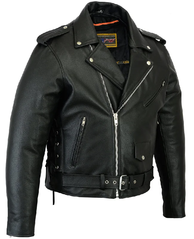 Shop the latest men's clothing trends at a fraction of the price. DS731 Men's Classic Side Lace Police Style M/C Jacket Shop the latest men's clothing trends at a fraction of the price. DS731 Men's Classic Side Lace Police Style M/C Jacket