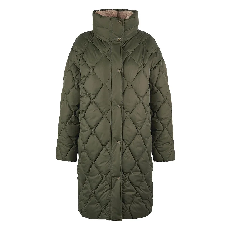 Barbour Womens Samphire Quilted Jacket Deep Olive