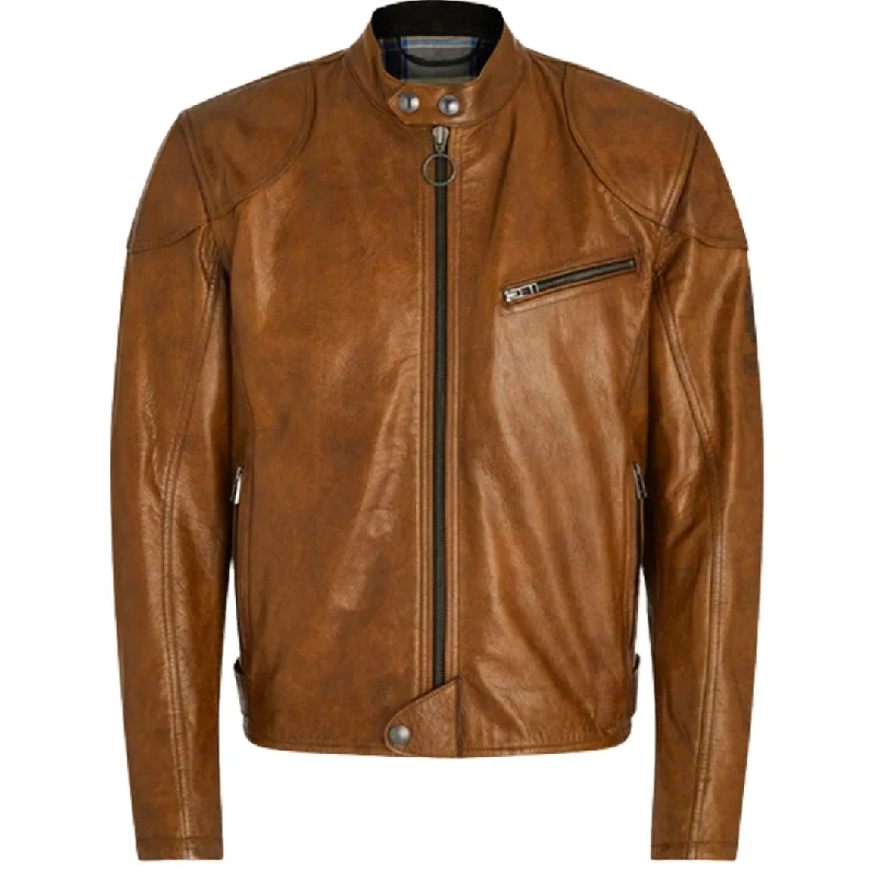 Belstaff Supreme Motorcycle Brown Leather Jacket