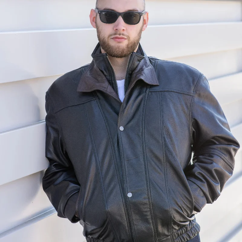 Shop men’s fashion at discount prices and save up to 70%! BOL Men's Double Collar Leather Bomber Jacket Shop men’s fashion at discount prices and save up to 70%! BOL Men's Double Collar Leather Bomber Jacket