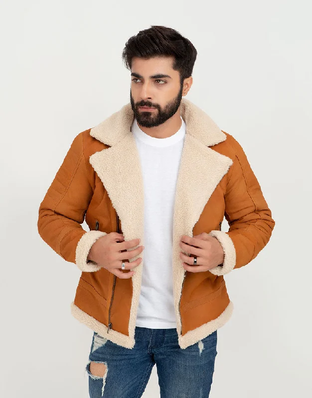 Gael Faux Fur Tain Tango B-3 Shearling Leather Jacket