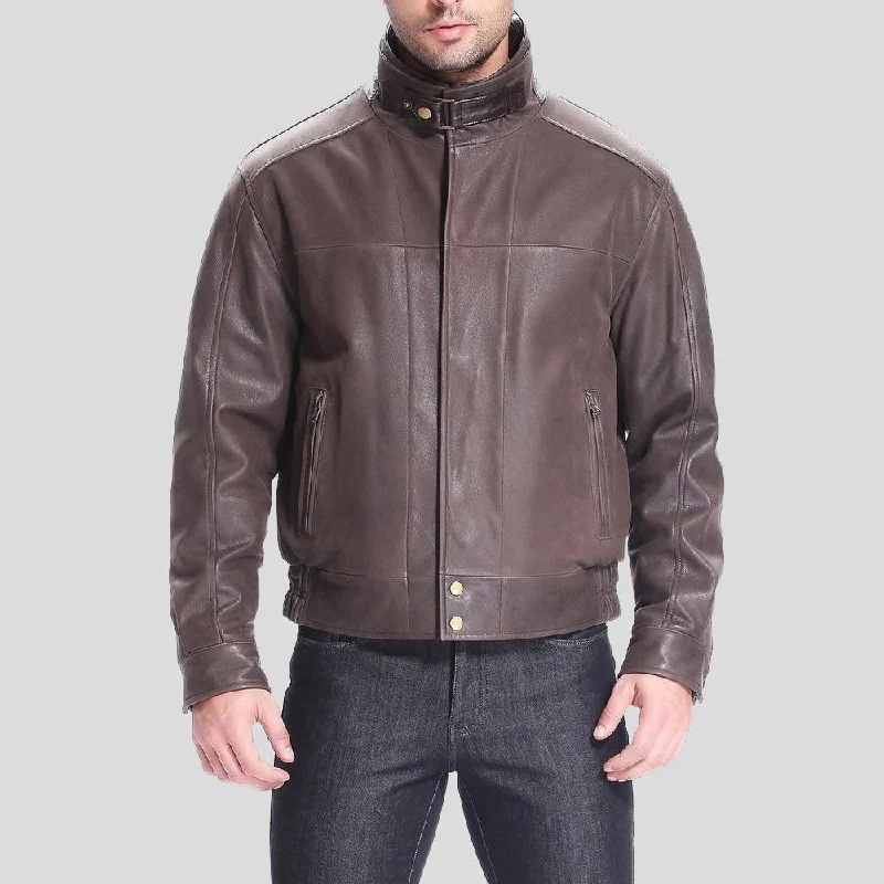 Exclusive online offer: Save 30% on all men's clothing. Lee Distressed Brown Bomber Leather Jacket Exclusive online offer: Save 30% on all men's clothing. Lee Distressed Brown Bomber Leather Jacket