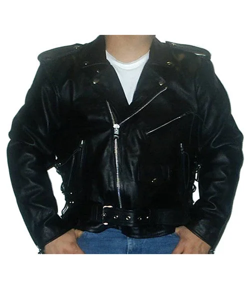 Men's Basic Motorcycle Jacket with Zip Out Liner 1011