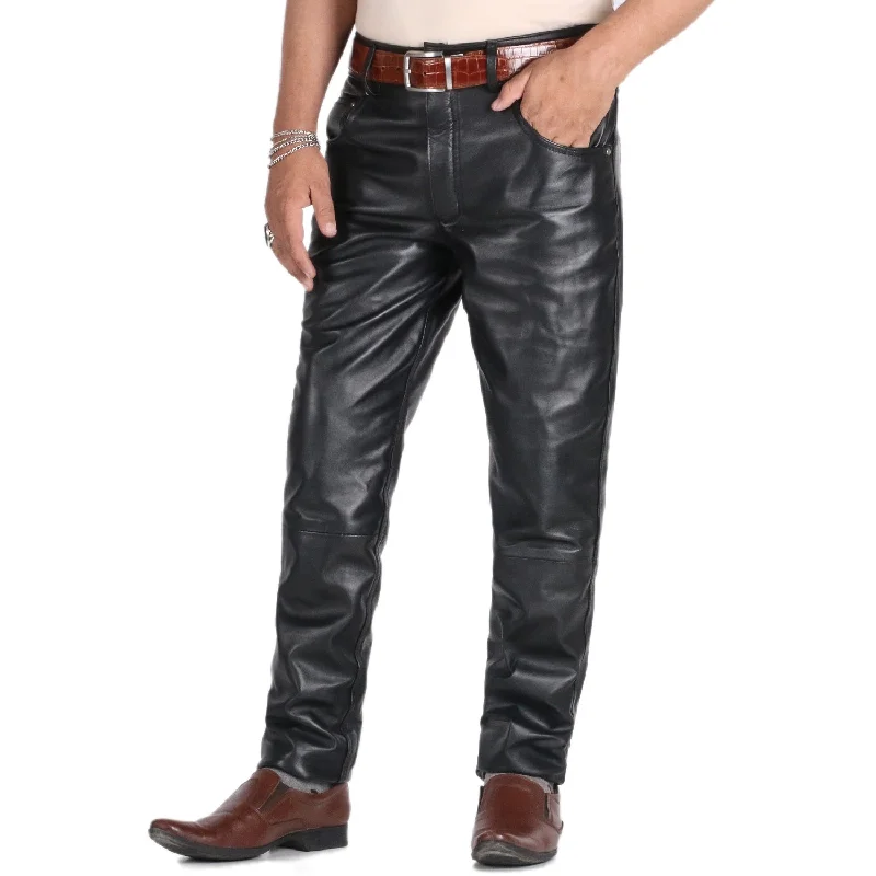 Men's Slim Fit Leather Pants