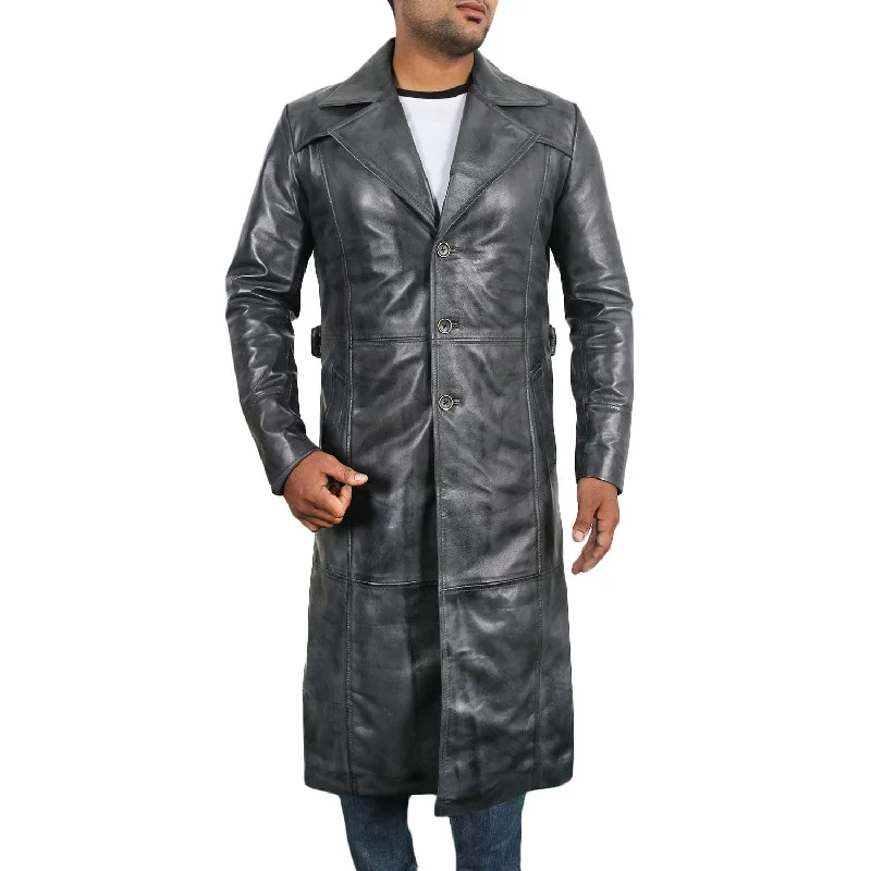 End-of-season clothing sale – Shop now for big savings! Modern Fit Leather Trench Coat End-of-season clothing sale – Shop now for big savings! Modern Fit Leather Trench Coat