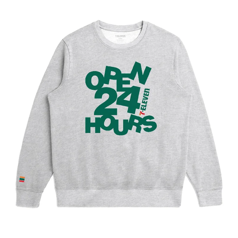 Open 24 hours Abstract Crewneck Fleece