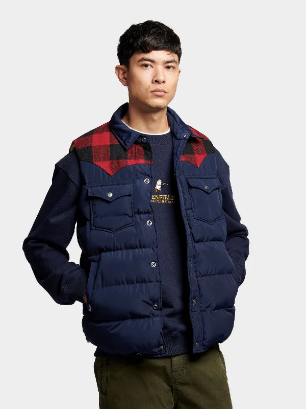 Penfield Mens Rockford Vest Navy Blue