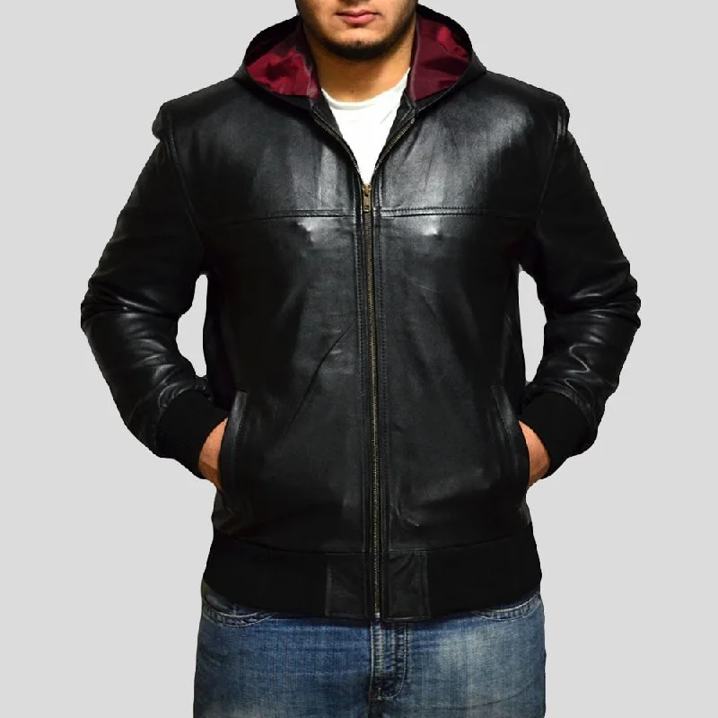 Shop now and enjoy massive savings on stylish clothing for all seasons. Shane Black Bomber Leather Jacket Hooded Shop now and enjoy massive savings on stylish clothing for all seasons. Shane Black Bomber Leather Jacket Hooded