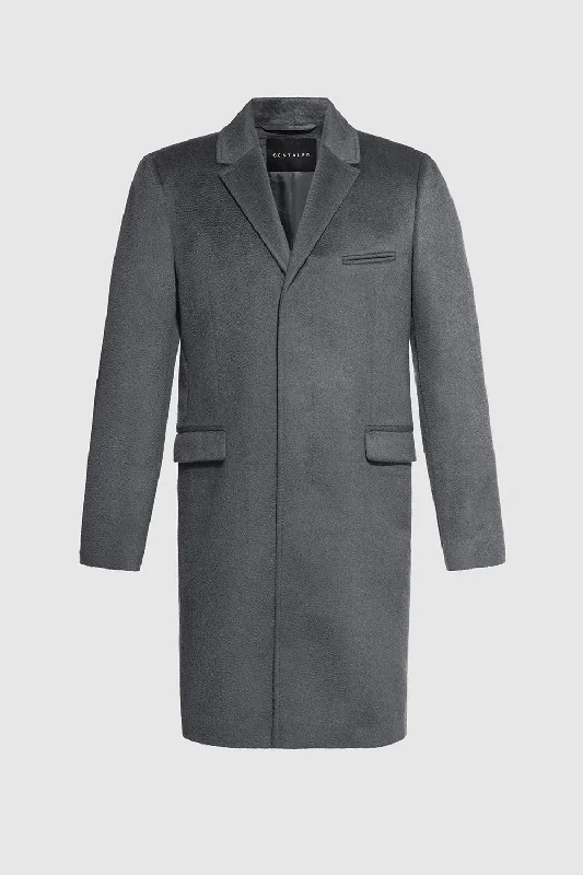 Suri Alpaca Notched Lapel Overcoat