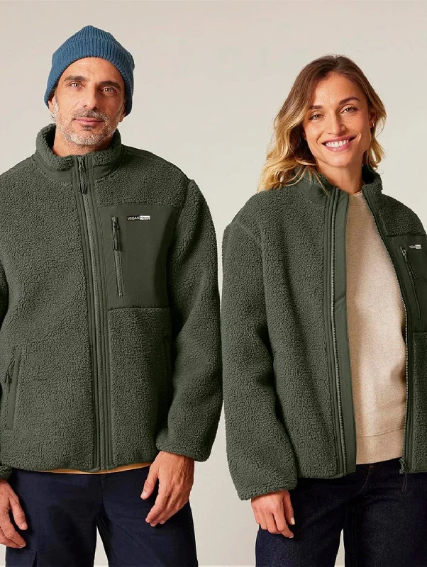 Vegan Unisex Brooker Sherpa Jacket | Multiple Colours