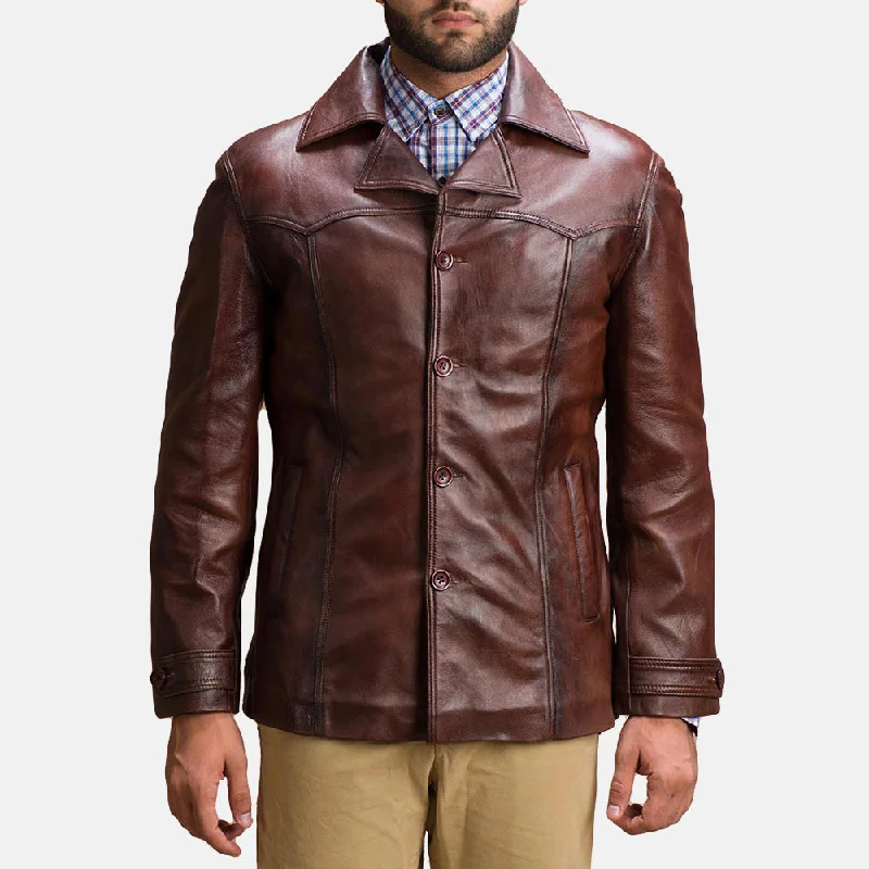 Vincent Alley Brown Leather Jacket