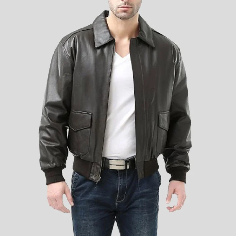 Wilt Black Bomber Leather Jacket