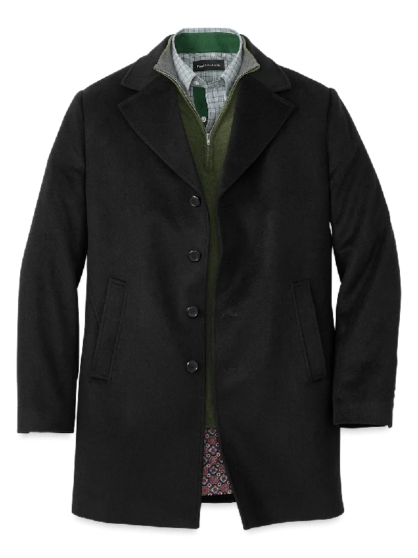 Wool Blend Topcoat - Black