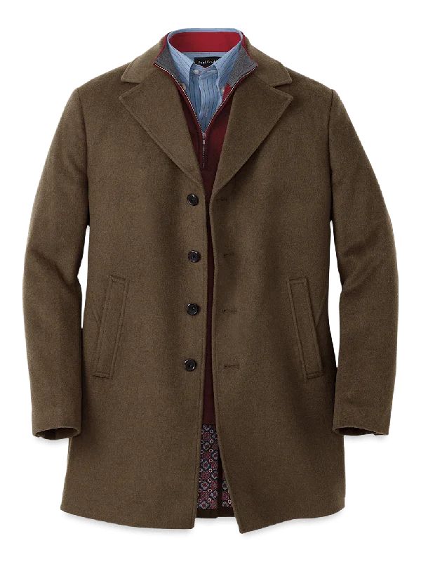 Wool Blend Topcoat - Olive