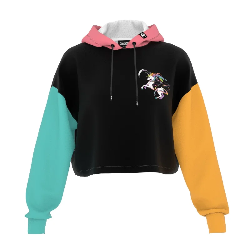 Death Unicorn Cropped Hoodie