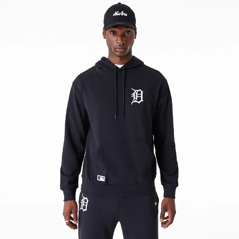 Detroit Tigers League Essential Black Oversized Pullover Hoodie