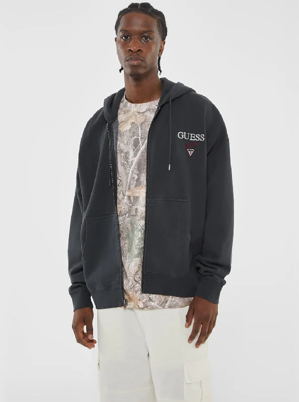 Guess Originals Black Stacked Logo Hoodie