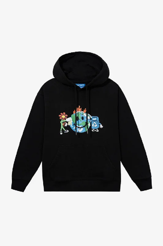 Market Smiley Studios Hoodie - Washed Black