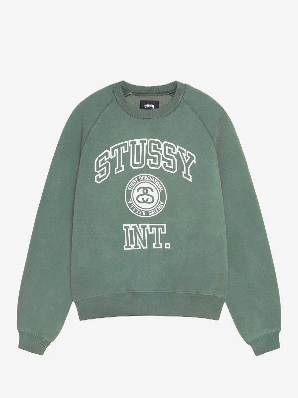 Stussy Overlock Varsity Raglan Crew - Pine